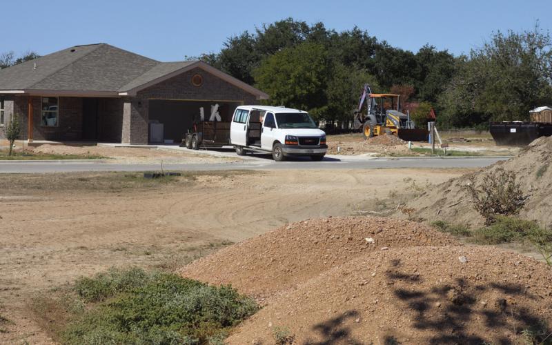 Construction continues off Brown Street in east Lampasas, where Brodie Estates has seven lots of its 22 planned sites either under construction or completed. ERICK MITCHELL | DISPATCH RECORD