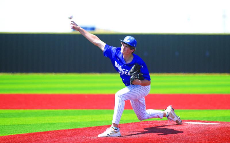 HUNTER KING | DISPATCH RECORD Calum Mitchell pitched well in relief twice against China Spring last weekend.