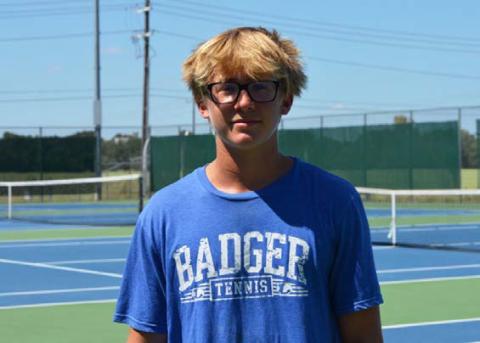 Name: Jack Allison Class: Sophomore Sport: Tennis Favorite Athlete: Carlos Alcaraz Favorite Hobby: Cooking Favorite Food: Tacos Favorite Movie: Spider-Man Brand New Day