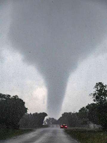 This image of a tornado that touched down in the Oakalla area was posted on numerous electronic news and social media sites Thursday. FACEBOOK PHOTO