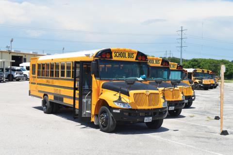 New school buses will soon join Lampasas ISD's fleet. ERICK MITCHELL | DISPATCH RECORD