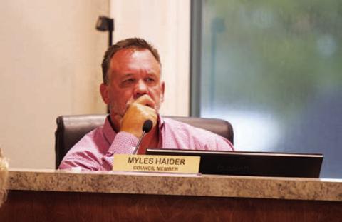 Councilman Myles Haider was the only member to vote against a change to the base rates for water service. HUNTER KING | DISPATCH RECOARD