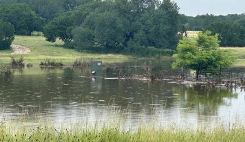 Ranch land used for forage is flooded in this recent photo. Emergency conservtion funds may be eligible to assist local farmers and ranchers as they work to recover from flooding. file photo