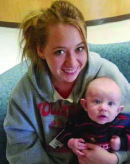 Corinna Lee Ann Nadine Pope was killed Nov. 17 in a pedestrian-vehicle collision in Coryell County. Her family supplied this photo of Pope with her son when he was a baby. COURTESY PHOTO