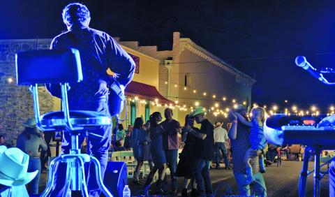 Attendees at the Lampasas County Museum’s Western on Westerm Street Dance enjoy time on the dance floor during Saturday’s event. ADAM BARRIOS | DISPATCH RECORD
