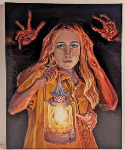 Daphne Davenport’s art piece is “The Lantern of Will.” veronica butler | dispatch record