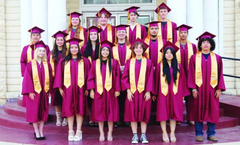 The Lometa High School Class of 2023 includes 16 graduates who will be recognized at Commencement Exercises May 26. COURTESY PHOTO