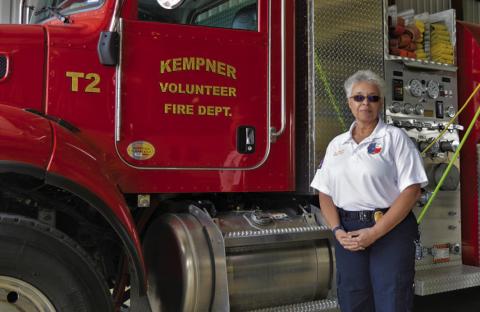 Connie Green is the new fire chief for the Kempner Volunteer Fire Department. ERICK MITCHELL | DISPATCH RECORD