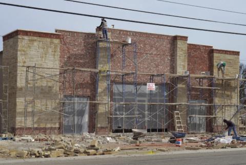 Construction continues on one of two new structures coming to the east side of Lampasas. ERICK MITCHELL | DISPATCH RECORD