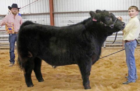 Jack Stewardson exhibited the grand champion steer of the 2022 Lometa FFA Livestock Show. He also had the reserve champion steer and was named the intermediate cattle showmanship winner. The youth livestock show was held Dec. 10 at the Lometa ISD show barn. Mason Hines | Dispatch Record