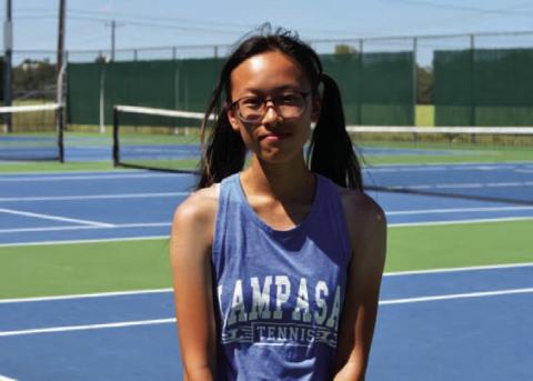 Name: Tiffany Te Class: Freshman Sport: Tennis Favorite Athlete: Alex Eala Favorite Hobby: Sleeping Favorite Food: Pasta Favorite Movie: Forrest Gump