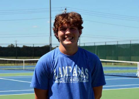 Name: Josiah Copeland Class: Senior Sport: Tennis Favorite Athlete: Carlos Alcaraz Favorite Hobby: Swimming Favorite Food: Pizza Favorite Movie: Full Metal Jacket