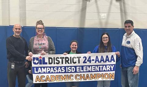 Banner celebrates district win