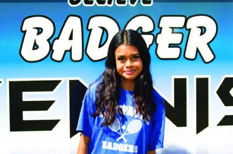 Name: Samantha Lopez Class: Senior Sport: Tennis Favorite Teacher or Coach: Coach Peiser Favorite Place in Lampasas: Mojo’s One Person You Look Up To: Nessa Barrett Main Goal This Season: Be better than last year