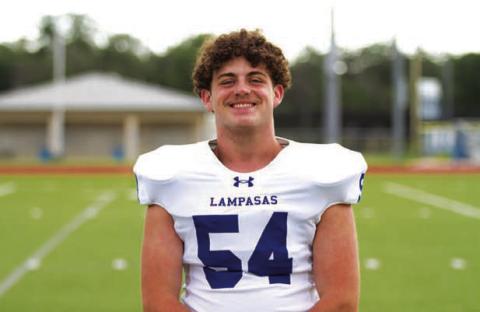 Name: Maxx Osburn Class: Junior Sport: Football Favorite Teacher or Coach: Coach Kleckner Favorite Place in Lampasas: McDonald’s One Person You Look Up To: My brother Main Goal This Season: Be the best player I can be