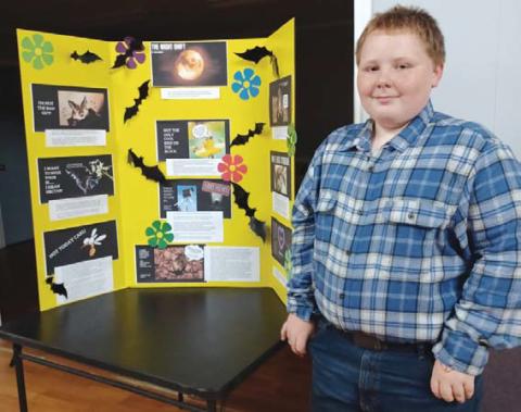 Twelve-year-old Colin Highley gave a program on “The Wonderful World of Bats” for the October gathering of the L-M Garden and Civic Club. courtesy photo