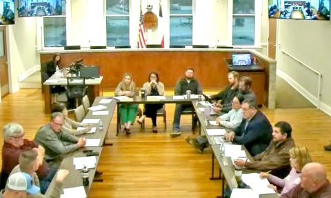 COURTESY PHOTO Kempner Water Supply Corp. officials, seated at left, met with Lampasas City Council members, at right, and city staff for an annual joint meeting. KWSC oficials have reiterated that changes are needed so the water treatment plant in Kempner can remain viable and provide adequately for its member customers.