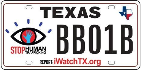 Proceeds from the “Stop Human Trafficking” specialty license plate benefit research, treatment services, shelter and support for youth survivors of human trafficking crimes. courtesy photo