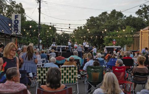 Western Avenue is filled for the 2025 Western Night on Western concert and street dance that featured local fiddler Jason Roberts and his band. The Derailers will perform this year for the Lampasas County Museum’s fundraiser. FILE PHOTO
