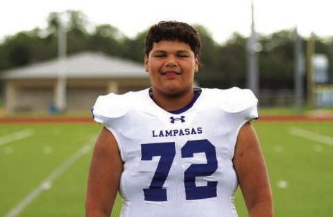 Name: Alex Mejorada Class: Sophomore Sport: Football and Powerlifting Favorite Teacher or Coach: Coach Kleckner Favorite Place in Lampasas: Storm’s One Person You Look Up To: My cousins Main Goal This Season: Get stronger