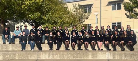 COURTESY PHOTO Lampasas FFA members competed at the Bluebonnet District meet in Burnet, where the Lampasas chapter captured the sweepstakes honor.