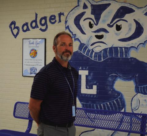 New Lampasas Middle School Principal James Allison, pictured inside the current LMS facility, said he is excited to help shape the future campus that will be enabled by a recent bond. ERICK MITCHELL | DISPATCH RECORD