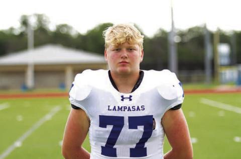 Name: Brody Hilgenberg Class: Junior Sport: Football and Track Favorite Teacher or Coach: Both Vanliews Favorite Place in Lampasas: Storm’s One Person You Look Up To: My mom Main Goal This Season: Win games
