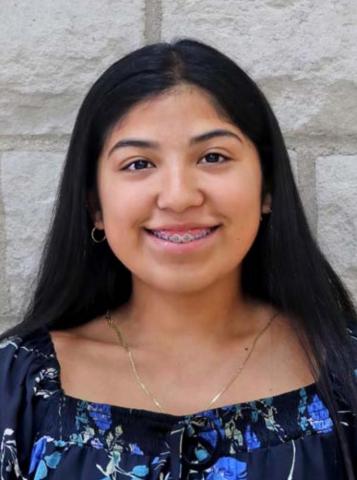 Emily Andrade, valedictorian of the Lometa High School Class of 2022, was presented a $20,000 Area Go Texan scholarship. She is headed to Angelo State University. COURTESY PHOTO