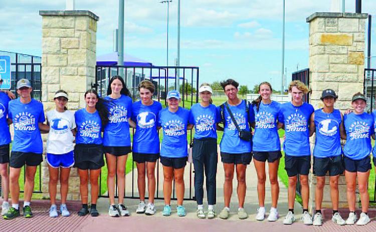 The tennis team earned the bi-district championship after its 10-9 win over Krum this week. COURTESY PHOTO | KENNETH PEISER