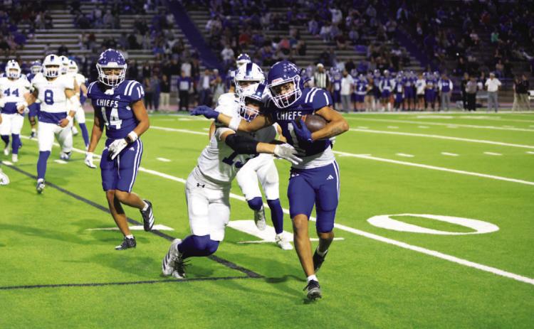 Trent Rogers makes the tackle on the Lake View ball carrier. COURTESY PHOTO | MICHAEL KUEHNE