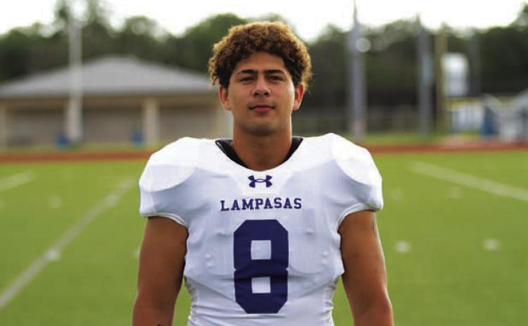 Name: Elias Ayala Class: Senior Sport: Football, Powerlifting and Wrestling Favorite Teacher or Coach: Coach Evans Favorite Place in Lampasas: The gym One Person You Look Up To: My brother and God Main Goal This Season: Be a team player