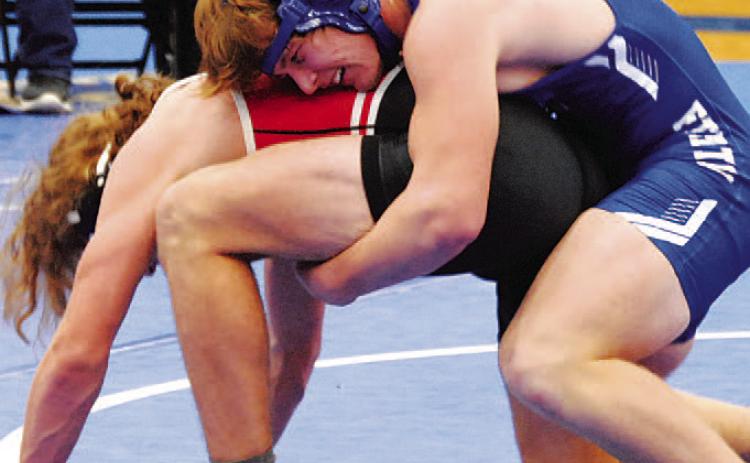 Reed Jerome dominated his match against Salado Wednesday. HUNTER KING | DISPATCH RECORD