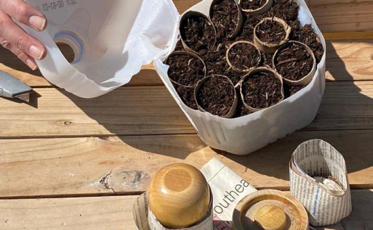 Winter sowing allows gardeners to start transplants from seeds outdoors using recycled items. courtesy photo | melindamyers.com