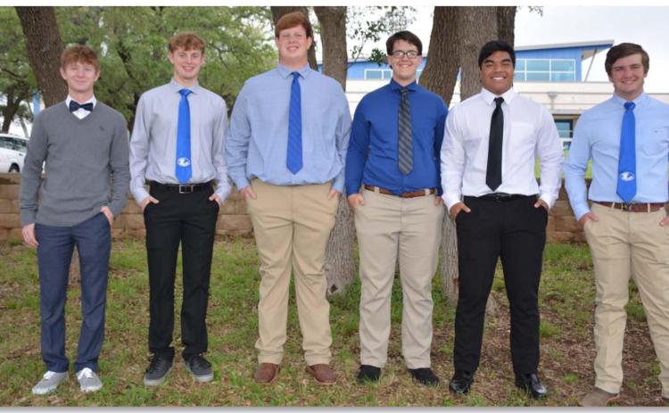 Lampasas High School students who were chosen to participate in the 2021 American Legion Boys State program are, from left, Carson Bekker, Quinn Pace, Caden Thrift, Mike Neary, Sosa Sokimi and Jaxon Tomme. MONIQUE BRAND | DISPATCH RECORD