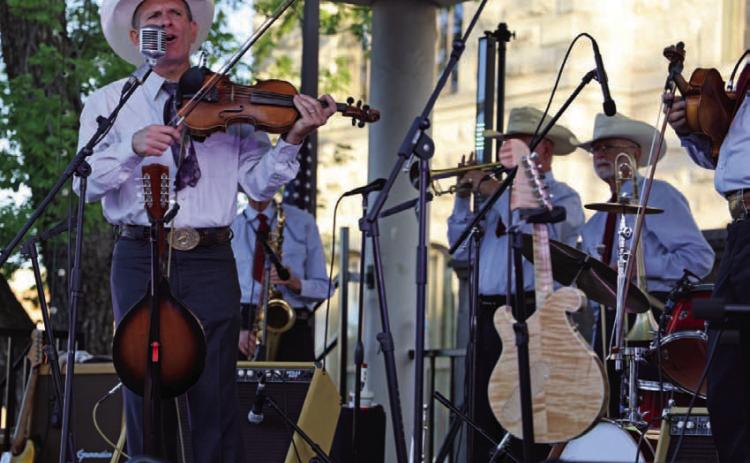 Jason Roberts and the rest of the Bob Wills’ Texas Playboys did not disappoint, as their lively tunes resonated from the stage. The brass instruments, steel guitars, piano, mandolin and bass cello blended melodiously while the fiddler’s bow moved with graceful precision, weaving intricate harmonies into the evening air. JOYCESARAH MCCABE | LAMPASAS DISPATCH RECORD