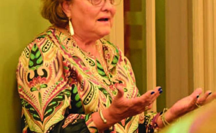 Lampasan Jani Edwards speaks in a meeting of the Lampasas County Commissioners Court in favor of the Texas Right to Farm &amp; Ranch amendment, which appears on ballots for the Nov. 7 Constitutional Amendment Election. ALEXANDRIA RANDOLPH | DISPATCH RECORD