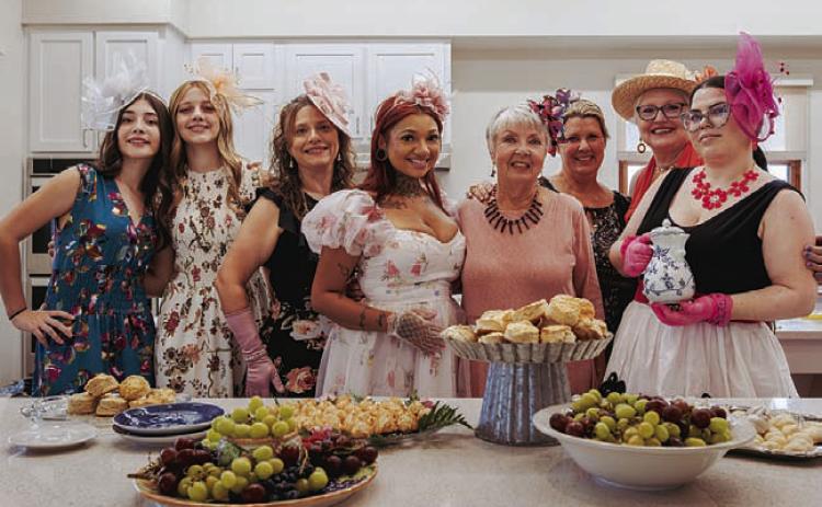 Lampasas Community Gardens volunteers pose for a photo before Saturday’s “Tea Fit for a Queen” event held by the group at First Presbyterian Church. GABRIELA SANGACHE | DISPATCH RECORD