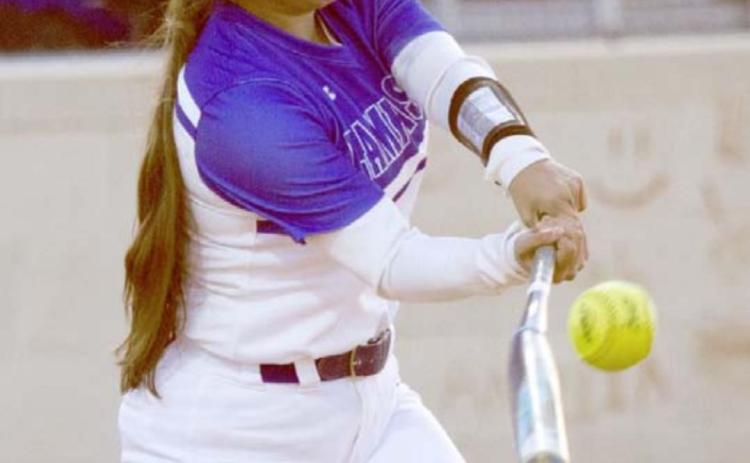 Kharis Castaneda bats in an upset over state-ranked Glen Rose last week.