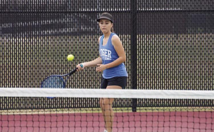 COURTESY PHOTO | KENNETH PEISER Jetzalie Guzman finished first with her partner Lily Phillips at the Brownwood tournament.