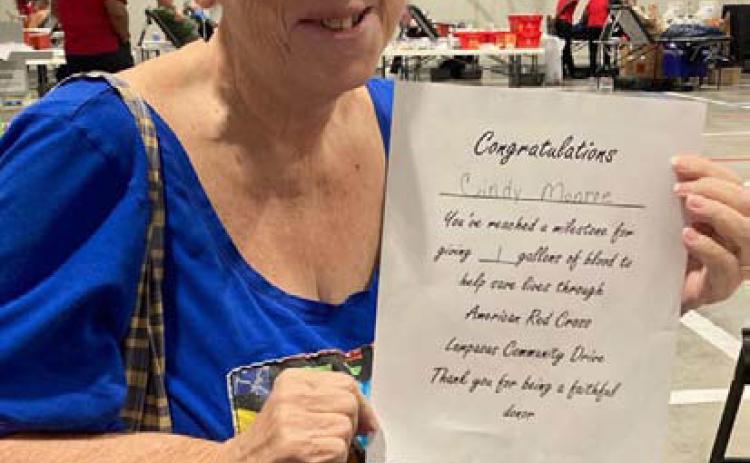 Cynthia Monroe has given 1 gallon of blood through the Red Cross to help save lives. COURTESY PHOTO