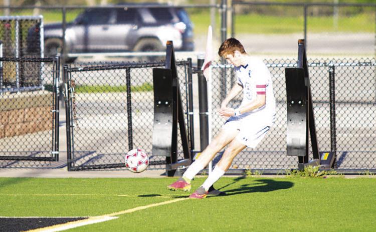Keaton Black scored the lone goal for the Badgers in their first-round playoff match on Tuesday. HUNTER KING | DISPATCH RECORD