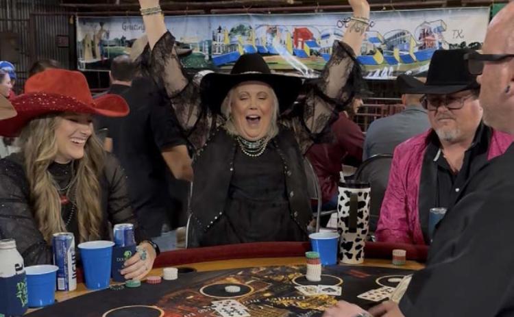 It was all smiles for the winners such as Molly Faught at the Wild West Casino Night on Saturday. After dinner was served, gaming opportunities were available as well as an auction. The annual event serves as a fundraiser for the Lampasas County Chamber of Commerce &amp; Visitor’s Center and Vision Lampasas. COURTESY PHOTO