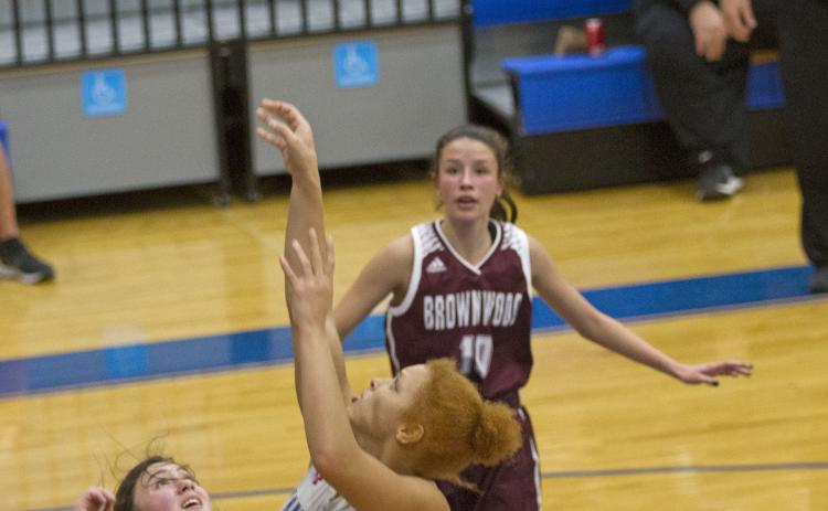 Juliana Dwamena (#12) scored a varsity career high on Tuesday against Brownwood.
