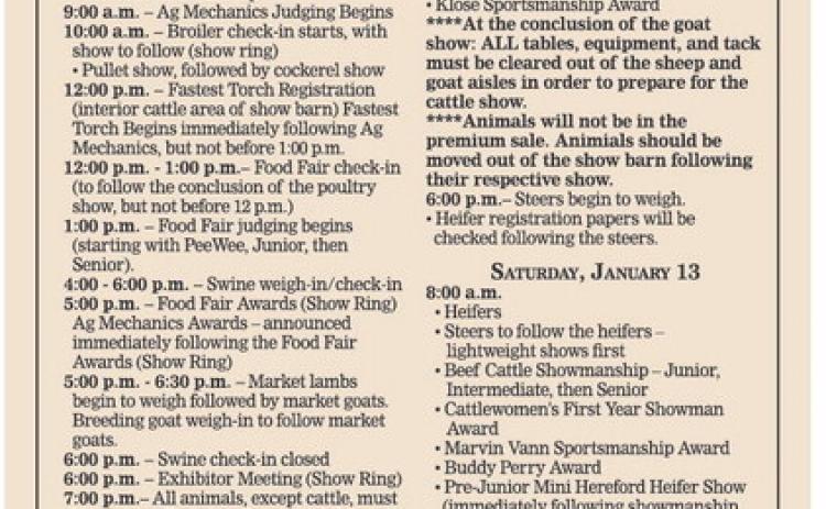 The Lampasas County Youth Livestock Show begins Thursday, offering three full days of animal exhibits and awards, plus the Ag Mechanics Show, Food Fair and Buyers Appreciation Dinner before the premium sale closes out the events. The action takes place at the Lampasas County Youth Livestock Center, 283 North U.S. Highway 183/190 in Lampasas. TRISH GRIFFITH | DISPATCH RECORD GRAPHIC