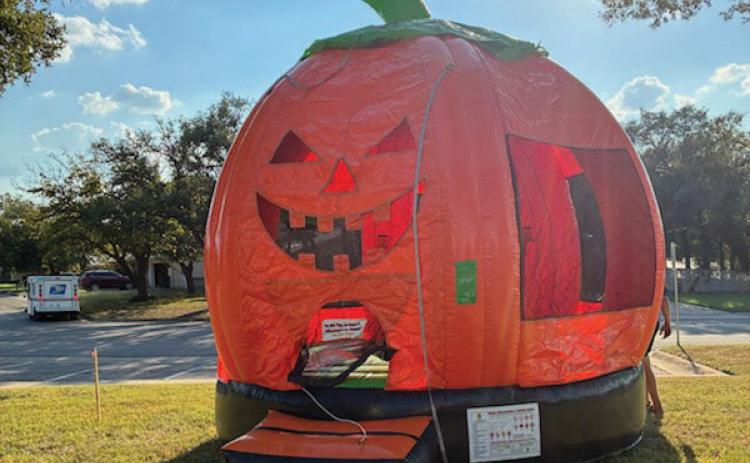 A pumpkin bounce house was a nice addition to the Methodist church’s Fall Festival. Vickie mcqueen | courtesy photo