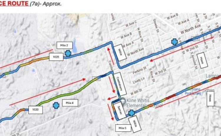 Following the same route that was added in recent years, the 10K includes the steep hills of West Sixth Street and CR 1020 and CR 1025 on the outskirts of Lampasas.