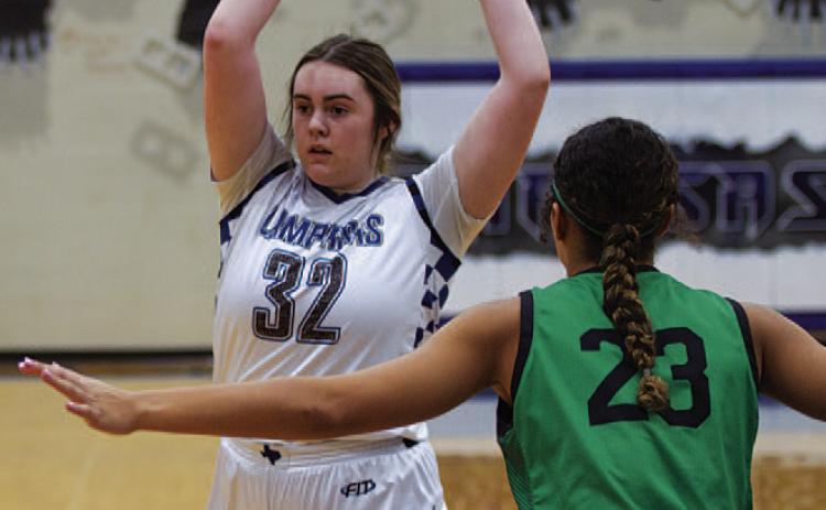 Abigail Williams scored five points in the game against Marble Falls. HUNTER KING | DISPATCH RECORD