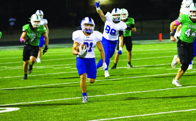 FILE PHOTO KJ Reed is back as the starting running back for his senior campaign with Lampasas.