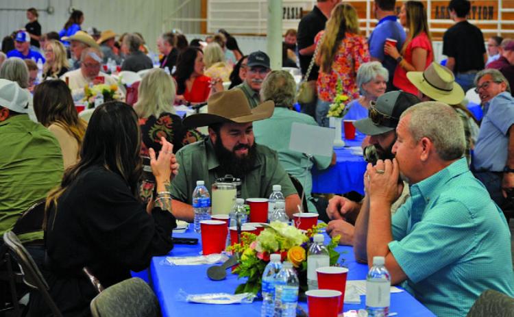 FILE PHOTO Attendees at last year’s Creating Badger Builders Dinner and Fundraiser event enjoy the dinner served by Lampasas ISD CTE students. This year’s event is set for March 21.