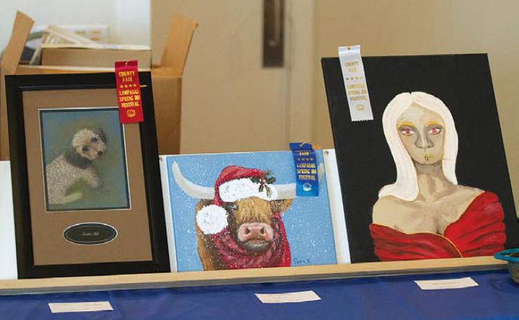 Different types of artwork was on display last Friday afternoon as County Fair winners came to pick up their projects. Hunter king | dispatch record